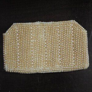 Vintage Reina Made in Japan Faux Pearl Beaded Evening Clutch